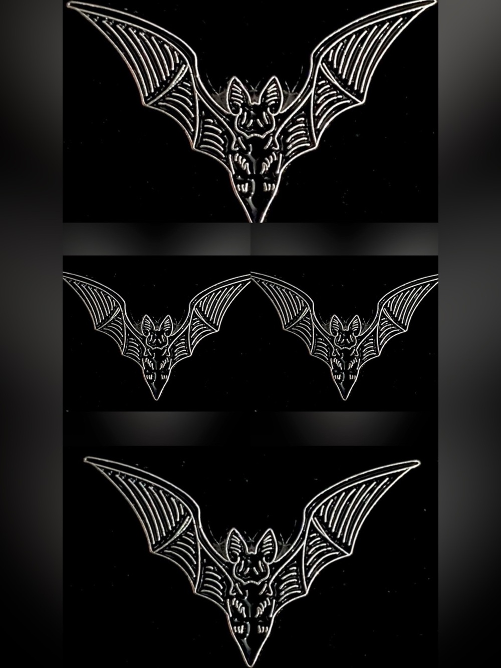 🔥Goth Punk Emo Spooky Bat Pin Set 🦇✨
